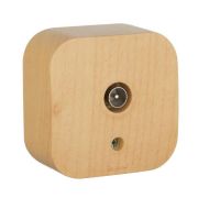 Розетка телевизионная TV 1-м ОП Quteo IP20 с топологией «звезда» дерево IEK 782269