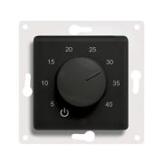 Термостат механический с ручным управлением; датчиком темпер. пола; под рамку Schneider Electric Glossa черн. Extherm Th-HF-G-BL