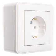 Коробка подъемная 1-м ОП W59 с рамкой бел. SE KP-152-18