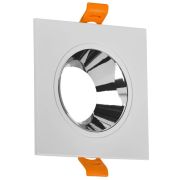 Светильник 4107 встраиваемый поворотный GU10 бел./хром пласт. IEK LT-UVB0-4107-GU10-1-K23