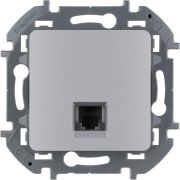 Розетка телефонная Inspiria RJ11 механизм алюм. IEK 673822