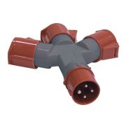 Адаптер 3-х луч. 16А 3P+PE 380В IP44 TS1013-214 IEK PAS32-016-4