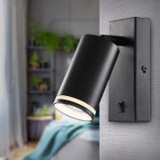 Светильник WL19 BK GU10 MR16 IP20 настенный черн. Эра Б0056360