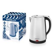 Чайник ELX-KS09-C41 нерж. сталь/пластик 1.8л 220-240В 1600Вт черн./бел. ПРОМО Ergolux 14927