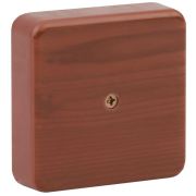 Коробка распаячная 75х75х20 (без клеммы) дуб IP40 Эра Б0031180