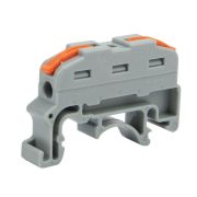 Клемма строительно-монтажная СМК проходная 222-421D 1п 0.08-4кв.мм с креплением на DIN-рейку сер. (уп.5шт) Rexant 07-6263-1-05