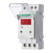 Реле напряжения 1ф CP-721-1 УХЛ2 диап. рабочих температур -40...+55град.C цифровая индикация; 50-450В контакт 1NO 63А встроен. таймер регистрация аварий в памяти индикация текущего напряж. F&F EA04.009.018