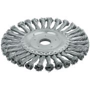 Корщетка-колесо посадочный d22.2мм стальная витая проволока 180мм FIT 39108
