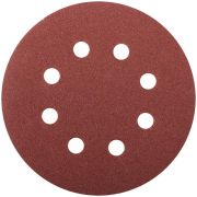 Круг шлифовальный с отверстиями (липучка) алюм./оксид 125мм Р 100 (уп.5шт) FIT 39665