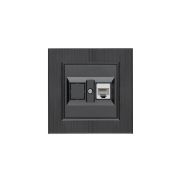 Розетка компьютерная CAT 5+гнездо Karea LINE STAR дым. металлик Makel 86050035