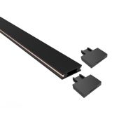 Шинопровод MTR16 1M-BL 1000х16мм накладной низковольтный Pro черн. JazzWay 5057234