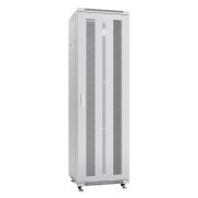 Шкаф монтажный телекоммуникационный напольный ND-05C-42U60/80 19дюйм для распред. и серверн. оборудования 42U 600х800х2055мм передн. и задн. перфорир. двери ручка с замком сер. (RAL 7035) Cabeus 7204c