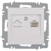 Розетка компьютерная 1-м СП Accent 6-303-01 RJ45 IP20 бел. Intro Б0063624