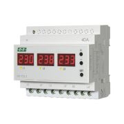 Реле напряжения CP-723-3 1ф/3ф 3х40А контроль напряжения: нижн. порог 140-210В верхн. порог 240-300В цифров. индикация напряжения 6мод. монтаж на DIN-рейку F&F EA04.009.022
