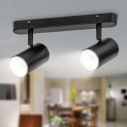 Светильник OL35-2 BK MR16 GU10 IP20 настенно-потолочный спот черн. хром ЭРА Б0056364