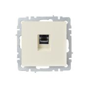 Розетка компьютерная СП RJ45 кат.6 BRITE РК11-БрКр механизм беж. IEK BR-K10-2-K10