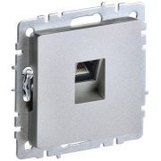 Розетка компьютерная СП RJ45 кат.6 BRITE РК11-БрА механизм алюм. IEK BR-K10-2-K47