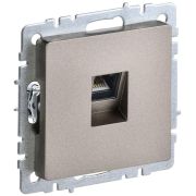 Розетка компьютерная СП RJ45 кат.6 BRITE РК11-БрШ механизм шампань IEK BR-K10-2-K37