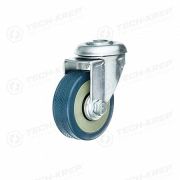 Колесо аппаратное поворотное п/п обод резина сер. подшипник скольжения под болт М10 d50 без тормоза Tech-Krep/Zitar 148506