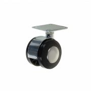 Колесо мебельное поворотное площадка d40 без тормоза пластик хром (уп.1шт) Tech-Krep/Zitar 151201