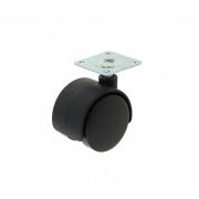 Колесо мебельное поворотное площадка d50 без тормоза пластик черн. (уп.1шт) Tech-Krep/Zitar 151208