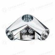 Соединитель 3-х труб угловой с площадкой для полки хром (уп.1шт) Tech-Krep/Zitar 127445