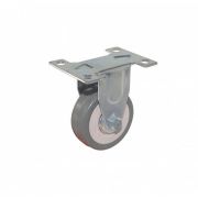 Колесо аппаратное неповоротное п/п обод резина сер. подшипник скольжения площадка d50 без тормоза Tech-Krep/Zitar 148491