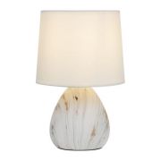 Лампа настольная Damaris D7037-501 1хE14 40Вт керамика бел. с золотом с абажуром Rivoli Б0053457