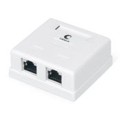 Розетка компьютерная 2-м ОП WS-8P8C-Cat.6-SH-2 RJ45 (8P8C) кат.6 экранир. Dual IDC Cabeus 7989c