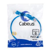Патч-корд U/UTP кат.6 PC-UTP-RJ45-Cat.6-0.5m-BL 2xRJ45/8p8c неэкранир. PVC 0.5м син. Cabeus 8676c