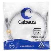 Патч-корд F/UTP кат.5E PC-FTP-RJ45-Cat.5e-1.5m-LSZH 2xRJ45/8p8c экранир. LSZH 1.5м сер. Cabeus 8871c