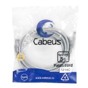 Патч-корд U/UTP PC-UTP-RJ45-Cat.5e-3m 2xRJ45/8p8c кат.5E неэкранир. PVC 3м сер. Cabeus 7214c