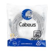 Патч-корд U/UTP кат.5E PC-UTP-RJ45-Cat.5e-15m-LSZH 2xRJ45/8p8c неэкранир. LSZH 15м сер. Cabeus 9592c