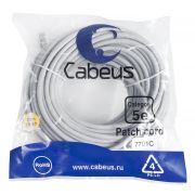 Патч-корд U/UTP кат.5E PC-UTP-RJ45-Cat.5e-20m 2xRJ45/8p8c неэкранир. PVC 20м сер. Cabeus 7701c