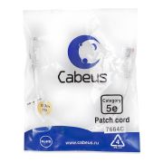 Патч-корд U/UTP кат.5E PC-UTP-RJ45-Cat.5e-0.3m-WH 2xRJ45/8p8c неэкранир. PVC 0.3м бел. Cabeus 7664c