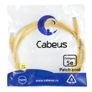 Патч-корд U/UTP кат.5E PC-UTP-RJ45-Cat.5e-2m-YL-LSZH 2xRJ45/8p8c неэкранир. LSZH 2м желт. Cabeus 9499c