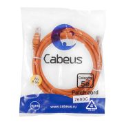 Патч-корд U/UTP кат.5E PC-UTP-RJ45-Cat.5e-2m-OR-LSZH 2xRJ45/8p8c неэкранир. LSZH 2м оранж. Cabeus 9523c
