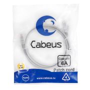 Патч-корд U/UTP кат.6A PC-UTP-RJ45-Cat.6a-1m-LSZH 2xRJ45/8p8c неэкранир. LSZH (10G) 1м сер. Cabeus 7894c
