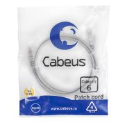 Патч-корд U/UTP кат.6 PC-UTP-RJ45-Cat.6-1m 2xRJ45/8p8c неэкранир. PVC 1м сер. Cabeus 7267c