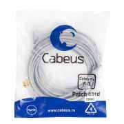 Патч-корд U/UTP кат.6A PC-UTP-RJ45-Cat.6a-10m-LSZH 2xRJ45/8p8c неэкранир. LSZH (10G) 10м сер. Cabeus 7899c