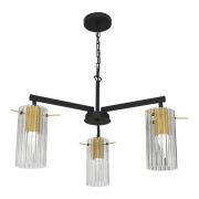 Светильник «Эсми» 231 (плафон 0015) НСБ 01-3х60-172 Е27 (ИМ) подвесной черн. зол. Элетех 1005405248