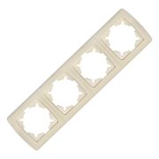 Рамка 4-м Маргарита горизонт. сл.кость (ivory) UNIversal МР004Г-I