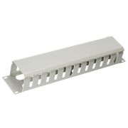 Органайзер кабельный 19дюйм 2U с крышкой JB07-2U-GY метал. сер. (RAL7035) Cabeus 7770c