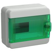 Корпус КМПн-8 TEKFOR IP65 зел. прозр. дверь пластик. IEK TF5-KP72-N-08-65-K03-K06
