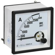 Амперметр Э47 2500/5А класс точн. 1.5 72х72мм IEK IPA10-6-2500-E