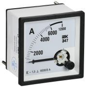 Амперметр Э47 6000/5А класс точн. 1.5 72х72мм IEK IPA10-6-6000-E