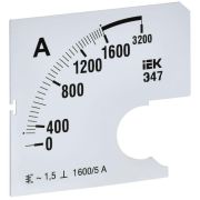 Шкала сменная для амперметра Э47 1600/5А-1.5 72х72мм IEK IPA10D-SC-1600