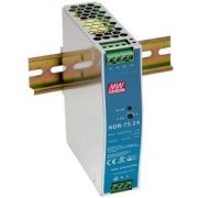 Блок питания AC/DC с установкой на DIN-рейку 24В 3.2А 76.8Вт MEANWELL 32x125.2x102мм VARTON NDR-75-24