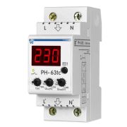 Реле напряжения РН-63tc - 63А – 220В DIN – рейка для защиты техники во всей квартире 2 DIN журнал аварий термозащита НовАтек-Электро 3425600063tc