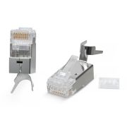 Коннектор RJ-45(8P8C) под витую пару кат. 6a/7/7a экран. универс. (для ож и мж кабеля) Cabeus 7780c